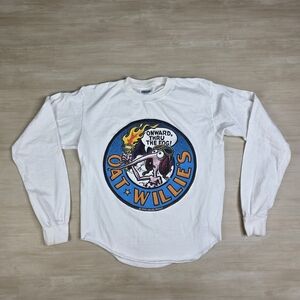 Y2K Oat Willie’s Smoke‎ Shop Austin TX White Long Sleeve Men’s Size Small